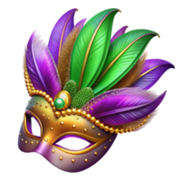 dramatic traditional 3d Rendered Cutout of Feathered Mardi Gras Mask Adorned With exclusive png