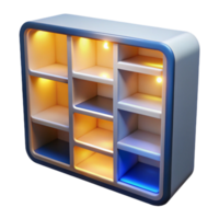 magnificent classic A 3d Rendered Cutout of Futuristic, Modular Shelving Unit With authentic png