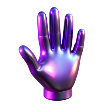 deslumbrante abstrato uma 3d rendido Cortar fora do futurista, transparente vidro escrivaninha organizador genuíno png