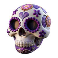 wonderful rustic 3d Rendered Cutout of Highly Detailed Sugar Skull for Day high quality png