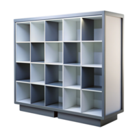 stunning artistic A 3d Rendered Cutout of Futuristic, Modular Shelving Unit With detailed png