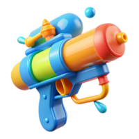 elegant rustic 3d Rendered Cutout of Traditional Songkrwater Gun with Brightly Colored detailed png
