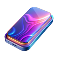 vibrant modern A 3d Rendered Cutout of Futuristic, Holographic Display Projecting Rotating exclusive png