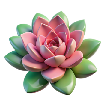 deslumbrante artístico suculento plantar Cortar fora 3d render genuíno png