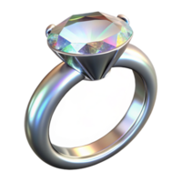 vibrant abstract A 3d Render of Sparkling Diamond Ring with Intricate Pav high quality png