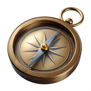 deslumbrante tradicional uma latão bússola com detalhado face e envelhecido pátina, profissionalmente profissional png