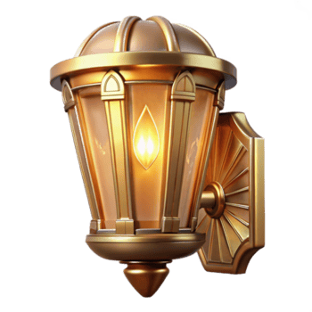 elegante rústico uma Cortar fora do a arte de inspiração deco latão parede arandela com Prêmio png