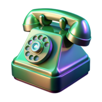 Maravilhoso artístico uma Cortar fora do vibrante esmeralda verde holográfico projeção do vintage exclusivo png