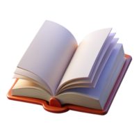 magnificent modern A Open Hardback Book with Visible Text and Page Turning, premium png