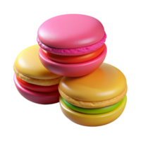 wonderful rustic A Stack of Three Colorful Macarons with Visible Textures And high quality png