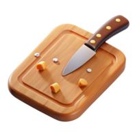 impressive rustic A Wooden Cutting Board with Knife Marks and Crumbs, Professionally original png