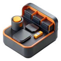 magnificent artistic Create 3d Rendered Cutout of Futuristic Conceptual Modular Desk Organizer high quality png