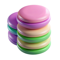 impressive creative Create Cutout of Stack of Colorful Macarons with Various Flavors original png