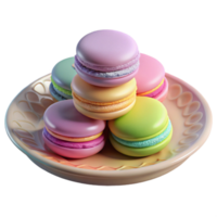 magnificent rustic Generate Cutout of Stack of Colorful Macarons in Pastel Shades professional png