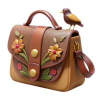 impressive contemporary A Cutout of Stylish, Leather Handbag with Unique, Asymmetrical Flap authentic png