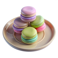 dramatic artistic Generate Cutout of Stack of Colorful Macarons in Pastel Shades genuine png