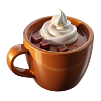 wonderful classic Generate Cutout of Steaming Cup of Hot Chocolate Topped With genuine png