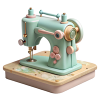 serene modern Hand-illustrate Cutout of Vintage Sewing Machine with Intricate Mechanical Detai exclusive png