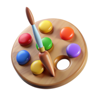 dramatic abstract A Hand-illustrated Cutout of Vintage Wooden Artist's Palette with Vibrant exclusive png