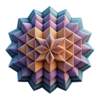 magnificent artistic Abstract Geometric Pattern with Gradient Colors Cutout original png