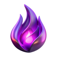 extraordinary contemporary Abstract Purple Flame Cutout with Mystical Glow high resolution png