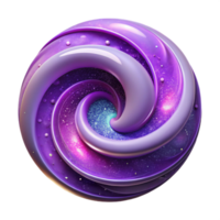vibrant artistic Abstract Purple Galaxy Swirl Isolated with Cosmic Pattern genuine png