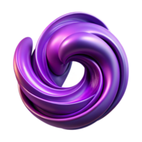 vibrant minimalist Abstract Purple Ink Swirl Cutout with Fluid Motion genuine png