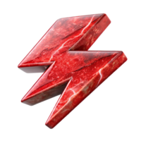 beautiful modern Abstract Red Lightning Bolt Isolated with Jagged Edges high quality png