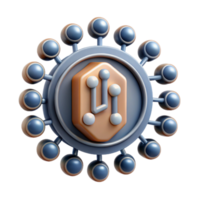 stunning modern Artificial Intelligence Logo with Binary Code Transparent premium png
