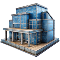 magnificent artistic Architectural Blueprint of Modern Building Cutout with Transparency original png