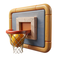 dramatic minimalist Basketball Backboard Square Frame Transparent Background high quality png