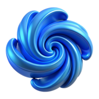 serene minimalist Blue Abstract Swirls Cutout on Transparent Background authentic png