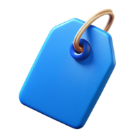 extraordinary minimalist Blue Gift Tag Cutout with String Transparent Background authentic png