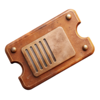 wonderful rustic Boarding Pass with Barcode Generic Design Isolated original png