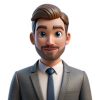 magnificent abstract Businessman in Suit Front View Transparent Background original png