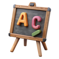 serene vintage Chalkboard with Alphabet Letters Isolated with Realistic Texture authentic png