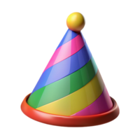 beautiful rustic Colorful Party Hat Cutout on Transparent Background professional png