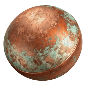 deslumbrante tradicional cobre pátina textura Cortar fora com grunge efeito profissional png