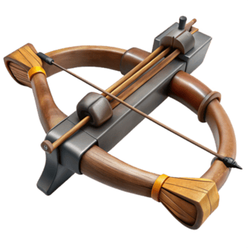 atemberaubend minimalistisch Armbrust geladen Pfeil Detail transparent Hintergrund authentisch png