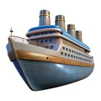 magnificent artistic Cruise Ship Side View Isolated on Transparent Background high resolution png
