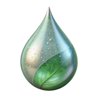 impressive rustic Crystal Clear Dew Drop on a Leaf Transparent Element 4K png