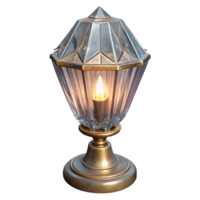 wonderful traditional Crystal Table Lamp Sparkling Light Transparent Background authentic png