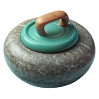 wonderful modern Curling Stone in Motion Top View Transparent Background authentic png