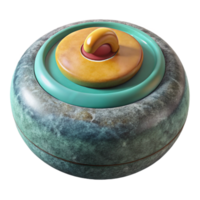 elegant classic Curling Stone in Motion Top View Transparent Background high resolution png