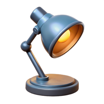 magnífico vintage escrivaninha luminária com legal luz Cortar fora com realista sombra Alto qualidade png