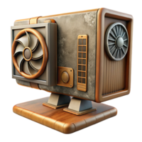 beautiful artistic Desktop Computer with Powerful Graphics Card Isolated authentic png