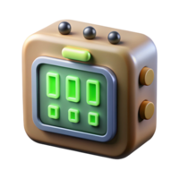 stunning traditional Digital Clock Displaying Binary Code Transparent Background authentic png