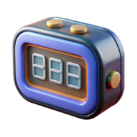 beautiful artistic Digital Clock Displaying Time Code Transparent Background authentic png