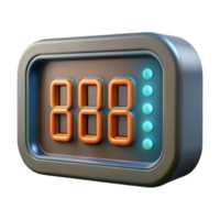 impressive abstract Digital Clock Displaying Binary Code Transparent Background detailed png