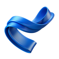 vibrant modern Dynamic Blue Ribbon Isolated with Flowing Movement detailed png